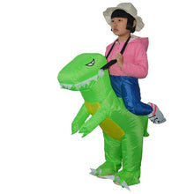 Load image into Gallery viewer, Hot Kids Adult Inflatable Funny Cute Cartoon Dinosaur Rider Festival Halloween Dress Party Costume