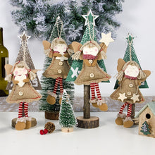 Load image into Gallery viewer, Christmas Decorations Wood Chips Christmas Smile Angel Doll