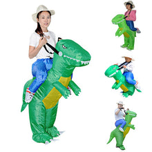 Load image into Gallery viewer, Hot Kids Adult Inflatable Funny Cute Cartoon Dinosaur Rider Festival Halloween Dress Party Costume