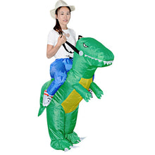 Load image into Gallery viewer, Hot Kids Adult Inflatable Funny Cute Cartoon Dinosaur Rider Festival Halloween Dress Party Costume