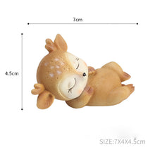 Load image into Gallery viewer, Resin Sleeping Baby Deer Mini 3D Elk Christmas Ornaments Cute Decor for Home Garden Car Xmas Party Table Decoration Kids Gift