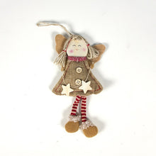 Load image into Gallery viewer, Christmas Decorations Wood Chips Christmas Smile Angel Doll