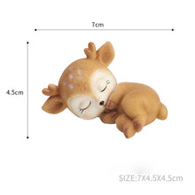 Load image into Gallery viewer, Resin Sleeping Baby Deer Mini 3D Elk Christmas Ornaments Cute Decor for Home Garden Car Xmas Party Table Decoration Kids Gift