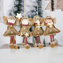 Load image into Gallery viewer, Christmas Decorations Wood Chips Christmas Smile Angel Doll