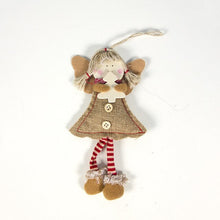 Load image into Gallery viewer, Christmas Decorations Wood Chips Christmas Smile Angel Doll