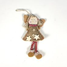 Load image into Gallery viewer, Christmas Decorations Wood Chips Christmas Smile Angel Doll