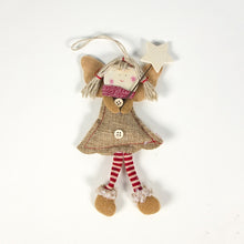 Load image into Gallery viewer, Christmas Decorations Wood Chips Christmas Smile Angel Doll